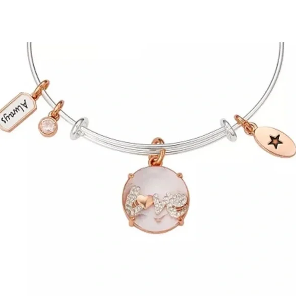 Unwritten Always Love Stainless Steel 14k Gold Plated Adjustable Bracelet NWT - Picture 3 of 6